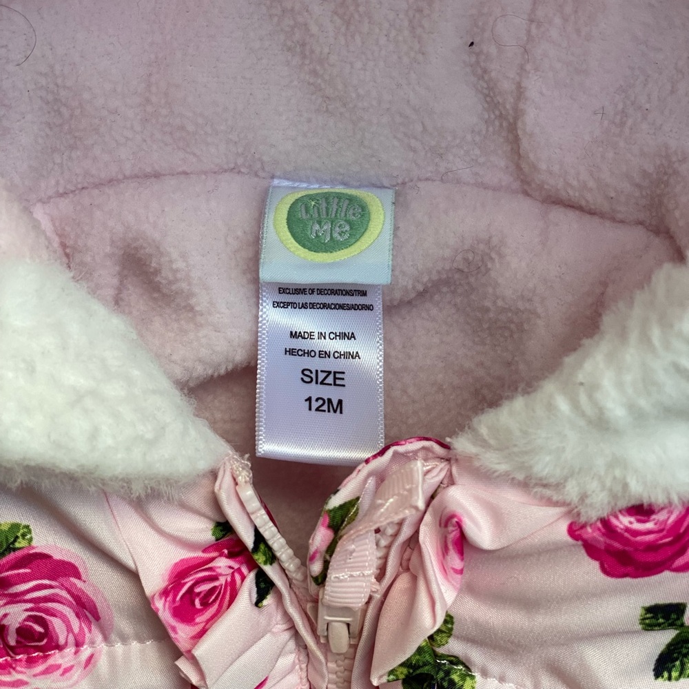 LITTLE ME FLORAL JACKET USED ONCE NO TAGS - Picture 5 of 5